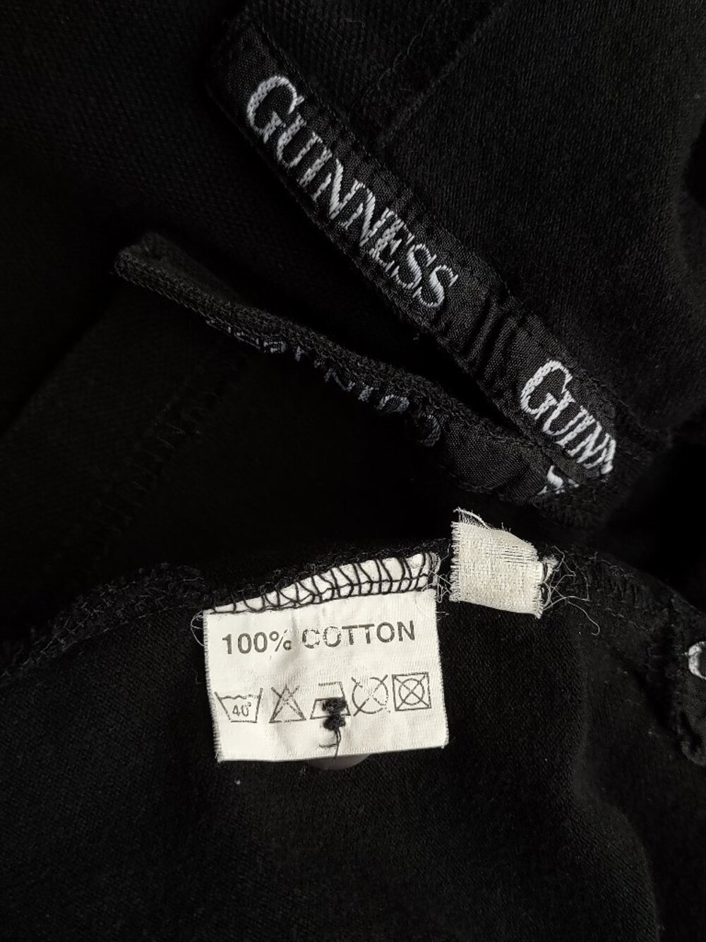 Guinness Ireland Toucan Polo Shirt Men's Large Black w/ Stripes Soccer Football - Picture 11 of 12